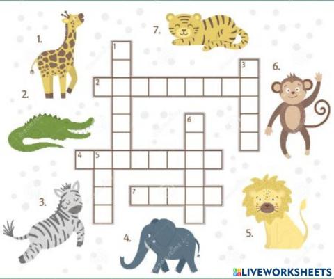 Animals crossword