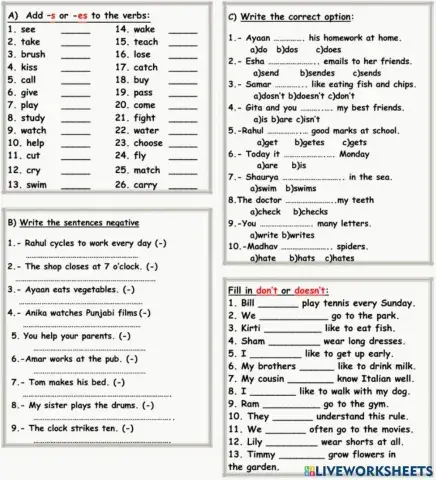 Present Simple tense