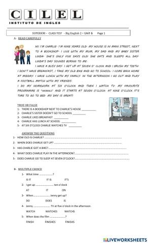 Superior - CILEL - UNIT 6