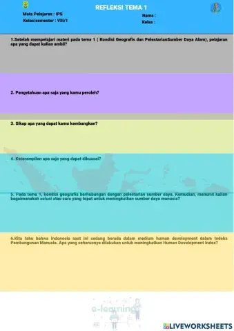 Refleksi dan evaluasi tema 1