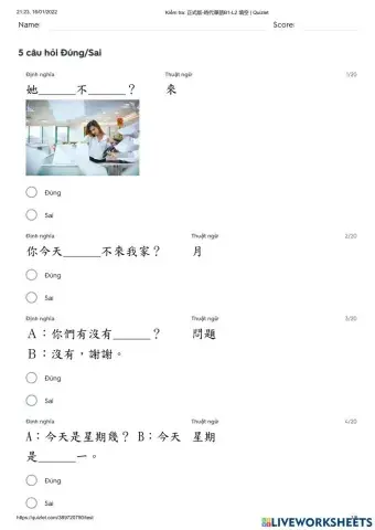 Shidai 1 - Kiểm tra bài 2