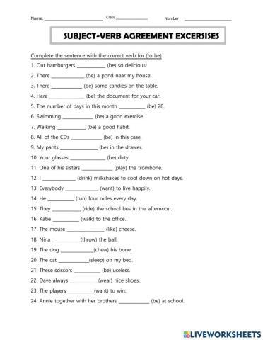 Subject with Verb Agreement