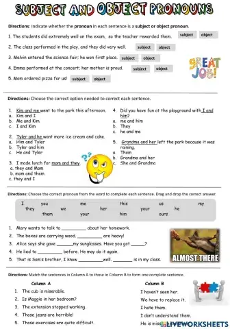 Subject and Object Pronouns