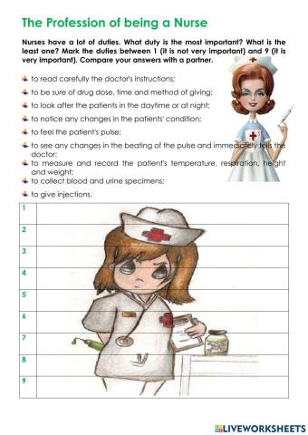 The Profession of being  a Nurse