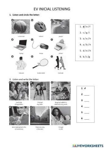 Va inicial inglés sexto