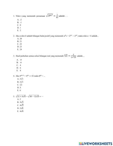 Posttest mat reguler ips 1