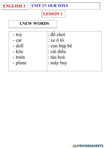 English 3- unit 17- lesson 1