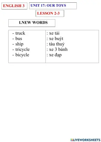 English 3- unit 17- lesson 2-3