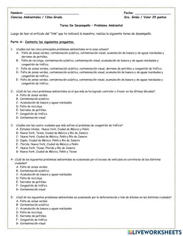 Los Problemas Ambientales