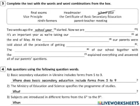 Nesvit 9 Basic Secondary Education in Ukraine