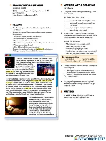 CouchSurfing around the world (Reading and Speaking)