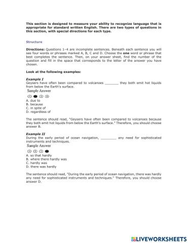 Written & grammas structure