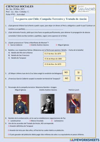 Guerra del Pacífico: Antecedentes y campaña marítima