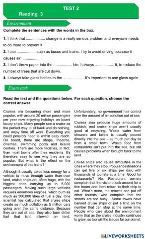 EXAM BOOSTER test 2 reading 3