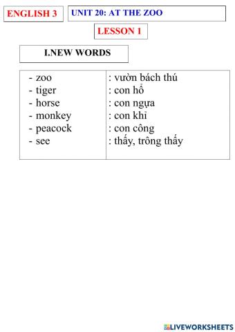 English 3- unit 20- lesson 1