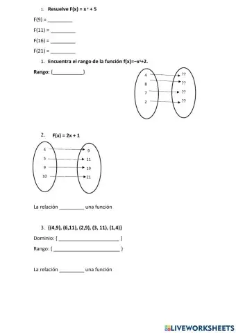 Ejercicios Funciones
