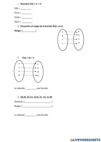 Ejercicios Funciones