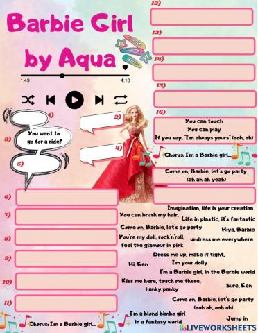 Barbie girl song