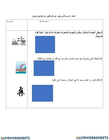قوانين نيوتن توصيل