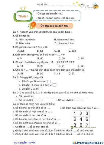 Bài tập thứ 2, thứ 3