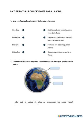 Las condiciones para la vida