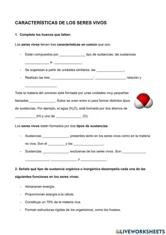 La composición de los seres vivos