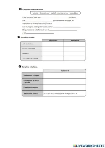 Sistema político de España y Europa