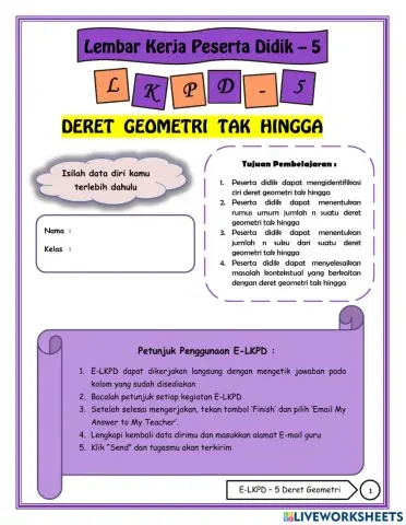 5. Deret Geometri Tak Hingga