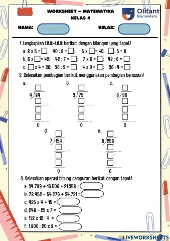 Pembagian & operasi hitung campuran
