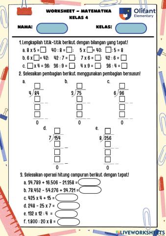 Pembagian & operasi hitung campuran