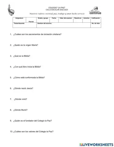Evaluación Diagnostica