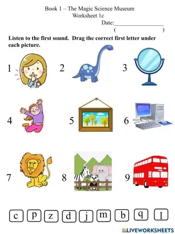 1c Initial Sounds Worksheet