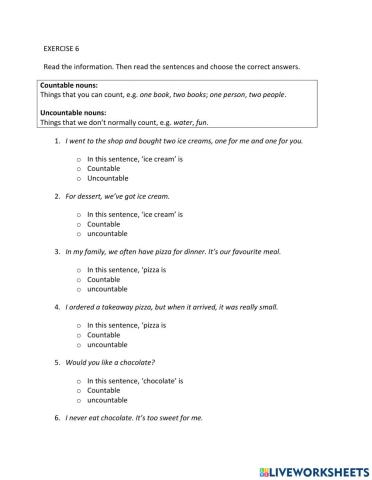 IE1, Unit 4, Vocabulary & Grammar, Exercise 6