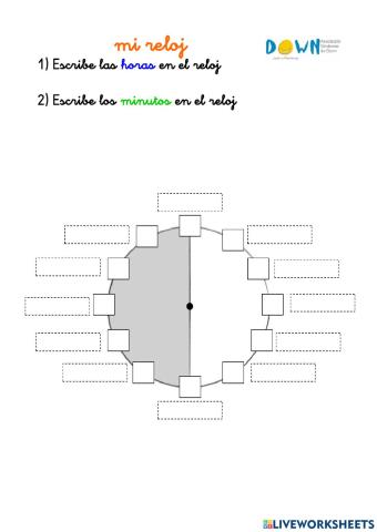Completar el reloj
