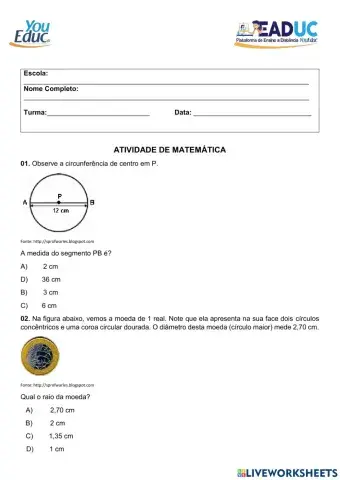 Círculo e circunferência