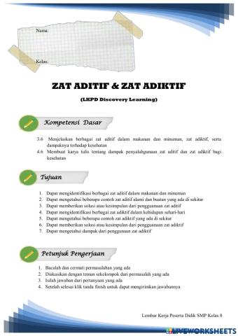 LKPD Discovery zat aditif