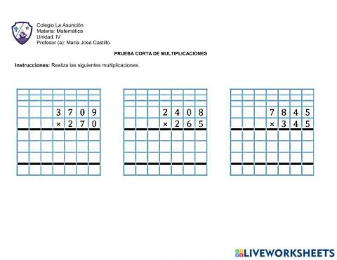 Multiplicaciones