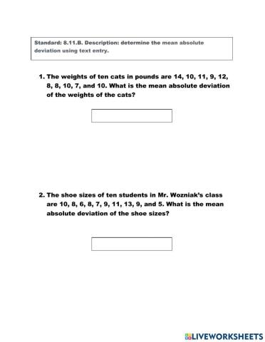 Mean absolute deviation
