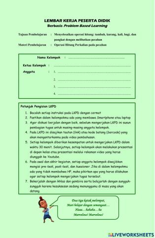 Perkalian bilangan Pecahan