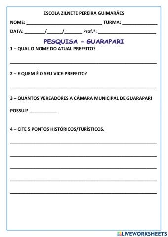 Pesquisa - guarapari