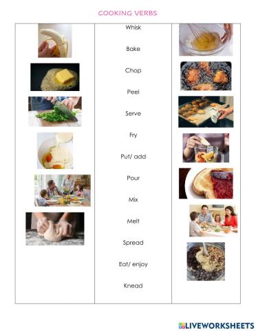 Cooking verbs - Recipe