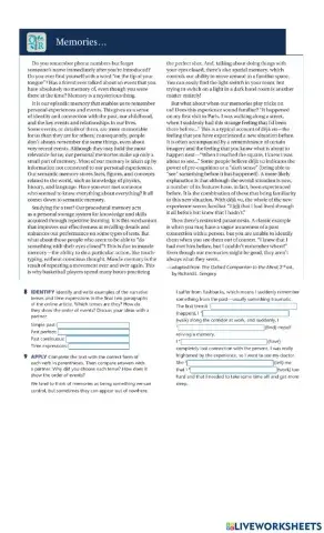 Reading comprehension