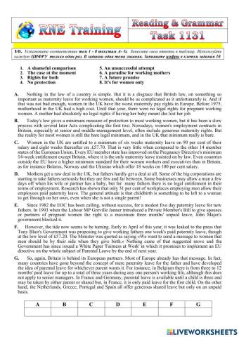RNE practice Reading and Grammar 1131
