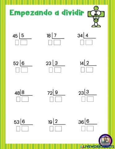 Aprendiendo a dividir