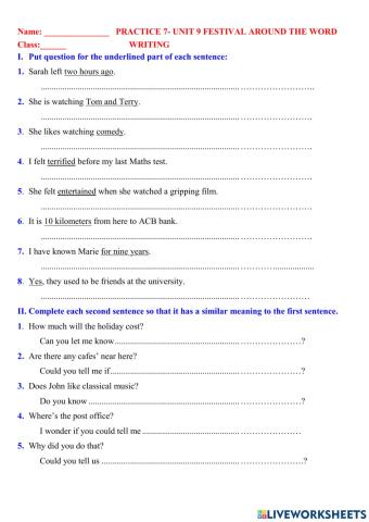 English 7 - unit 9 practice 8