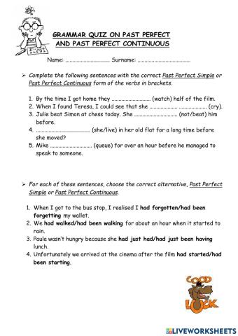 Cosmic B1+ Unit 3 Grammar Test 3.2