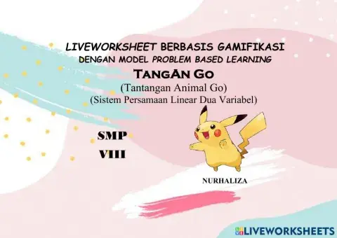 LKPD Gamifikasi Materi SPLDV Kelas 8 Pertemuan 4