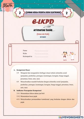 E-LKPD 2 ARITMETIKA SOSIAL FINAL