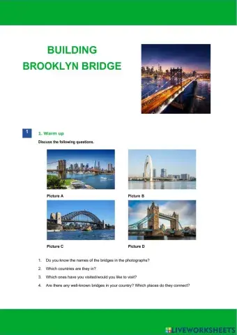 Building brooklyn bridge - Lexis & reading B2 - C1