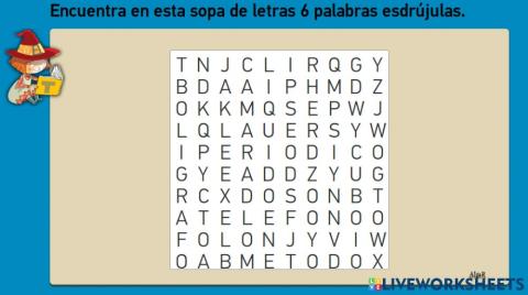 Ficha palabras Esdrújulas